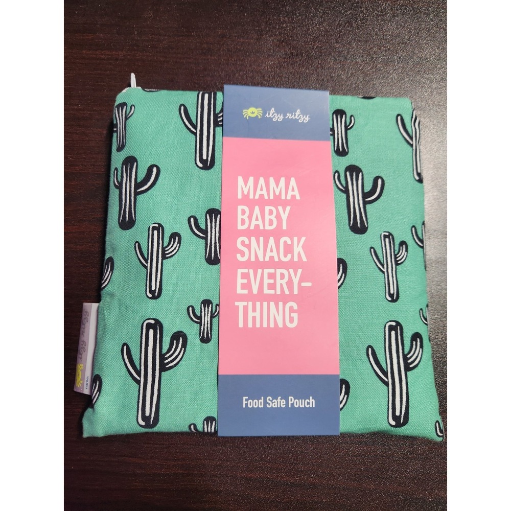 NWT Itzy‎ Ritzy Mama Baby Snack Everything Food Safety Pouch~RARE Cactus Print